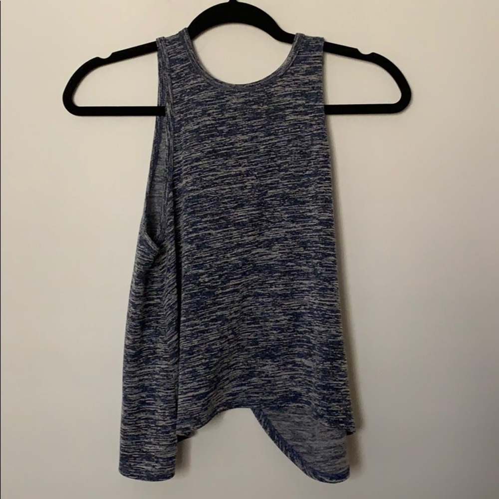 blue tank top
